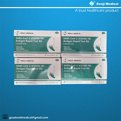 Renji Rapid SARS-COV-2 COVID 19 Antigen Rapid Test Kit Kolloidales Gold Nasentupfer