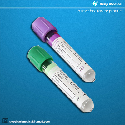 Renji Sodium-Fluorid Plastikblut-Sammlungs-Rohre mit roter Spitze BD