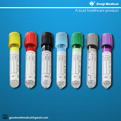 Renji Sodium-Fluorid Plastikblut-Sammlungs-Rohre mit roter Spitze BD