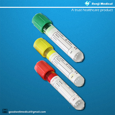 Renji Sodium-Fluorid Plastikblut-Sammlungs-Rohre mit roter Spitze BD