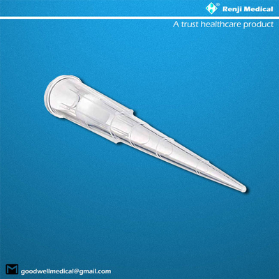 Ultra klares Polypropylen sterile Pipetten-Spitzen, 200 Mikroliter-Pipetten-Spitzen