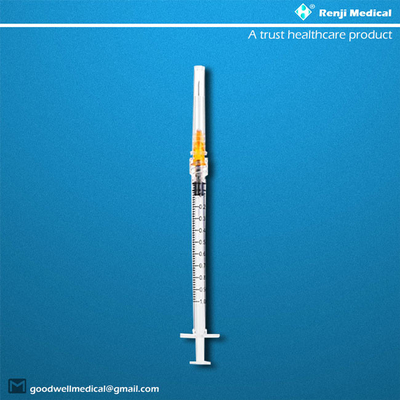 Medizinische Wegwerfverbrauchsmaterialien MSDS, Verschluss-Spritze 25G 1ml Luer mit Nadel