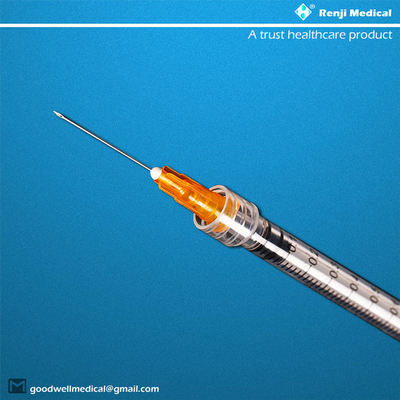Medizinische Wegwerfverbrauchsmaterialien MSDS, Verschluss-Spritze 25G 1ml Luer mit Nadel